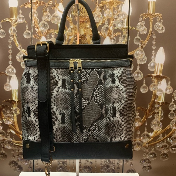 Charming Charlie Bag- Black Python - Picture 13 of 13